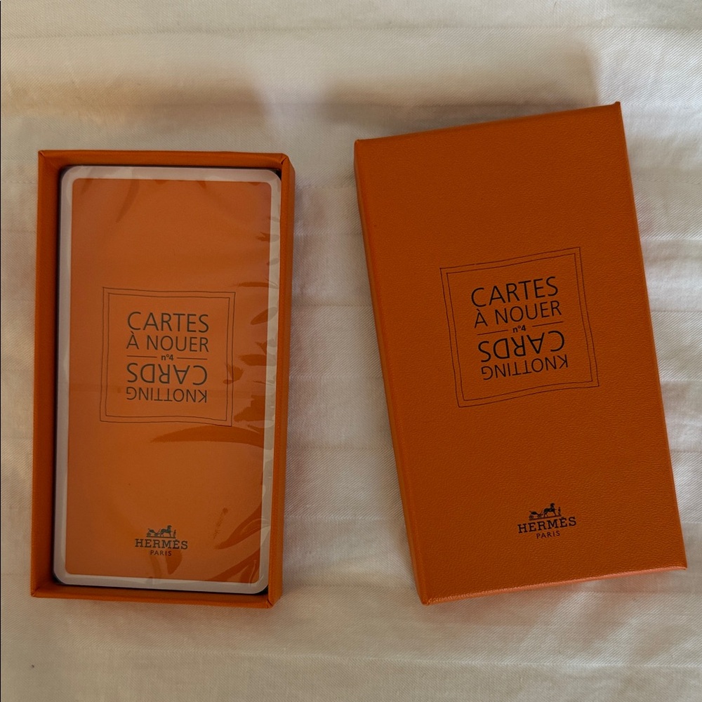 NIB Sealed Hermès Orange Knotting Cards